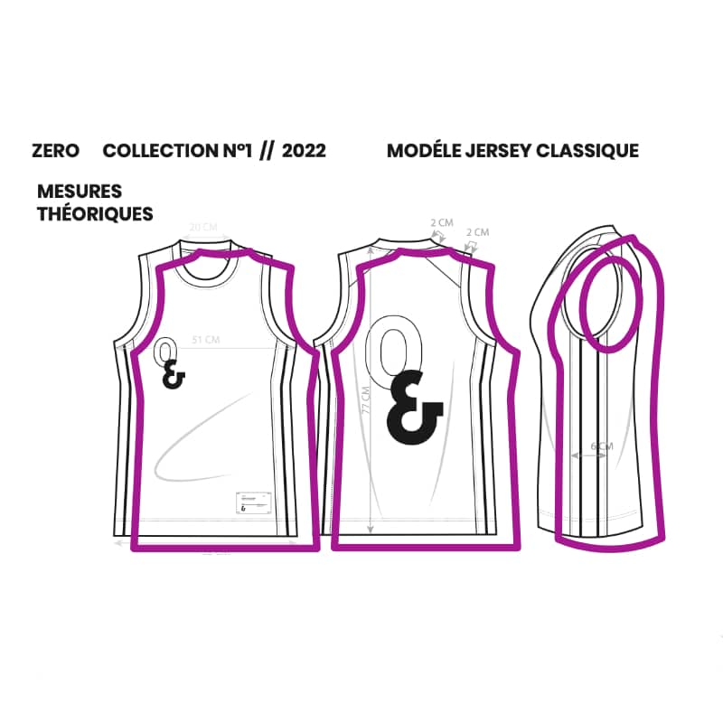 Vignette les étapes de fabrication d'un maillot de basket Zéro Basketball